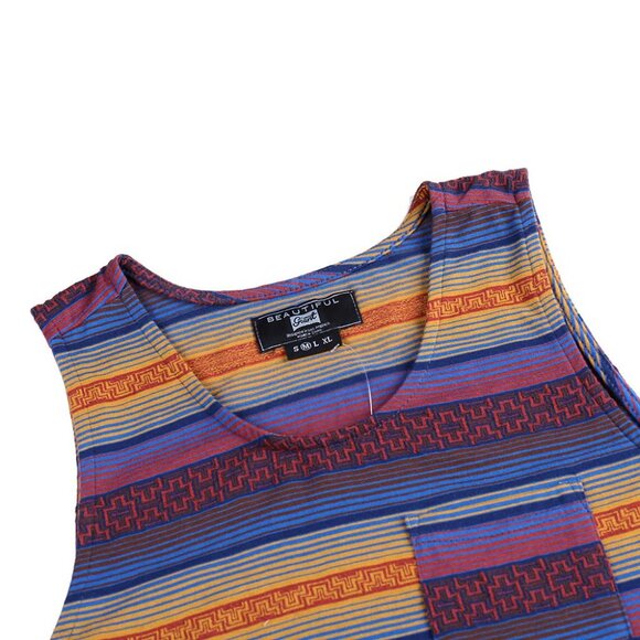 3 Pack Men's Striped Tank Top with Stylish Chest Pocket Modern and Casual Look - Picture 2 of 5